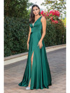Dancing Queen 4304A Plunging V-neck Sleeveless Long Dress