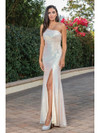 Dancing Queen 4301 Sleeveless One Shoulder Strap Long Dress