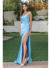 Dancing Queen 4288 Spaghetti Straps V-Neck Sheath Long Dress
