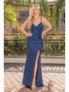 Dancing Queen 4283 Double Spaghetti Straps V-Neck Long Dress