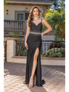 Dancing Queen 4270 Double Spaghetti Straps V-Neck Long Dress