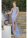 Dancing Queen 4248 Sequin V-Neck Sleeveless Sheath Dress