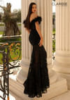 Clarisse 810951 Lace Adorned Sequins Sweetheart Neck Dress