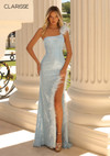Clarisse 810568 Asymmetric Neck Sleeveless Sequins Dress