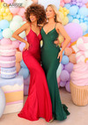 Clarisse 810772 V-neck Spaghetti Straps Sleeveless Dress