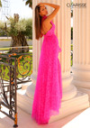 Clarisse 810929 Asymmetrical Neck One Sleeve Long Dress