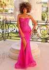 Clarisse 810728 Strapless Sweetheart Neck High Slit Dress