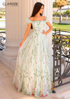 Clarisse 810895 Floral Feather Sleeves Off-shoulder Dress