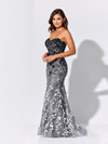 Ivonne D by Mon Cheri ID316 Embroidered Tulle Net Long Dress