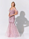 Ivonne D by Mon Cheri ID318 Embroidered Tulle Net Long Dress