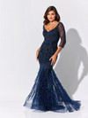 Ivonne D by Mon Cheri ID318 Embroidered Tulle Net Long Dress