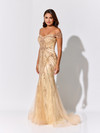Ivonne D by Mon Cheri ID320 Embroidered Tulle Net Long Dress