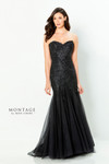 Montage by Mon Cheri 118964 Lace Tulle Strapless Long Dress