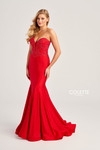 Colette by Daphne CL5112 Stone Accents Strapless Dress