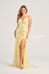 Colette by Daphne CL5155 Novelty Sequin Tulle Long Dress
