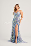 Colette by Daphne CL5155 Novelty Sequin Tulle Long Dress