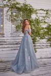 Colette by Daphne CL5169 Tulle Stone Accents Long Dress