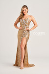 Colette by Daphne CL5196 Embroidered Sequin Motif Dress