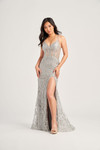 Colette by Daphne CL5203 Tulle Stone Accents Sequin Dress