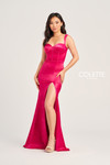 Colette by Daphne CL5252 Stretch Matte Satin Long Dress