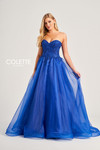 Colette by Daphne CL5265 Novelty Lace Organza Long Dress