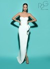 Tarik Ediz 53019 Crepe Sweetheart Neck Strapless Long Dress