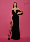 Tarik Ediz 53162 Crepe Sweetheart Neck Fitted Long Dress