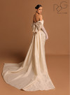 Tarik Ediz 53177 Beaded Embroidery Strapless Bow Long Dress