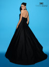 Tarik Ediz 98402 Tafetta Halter Neck Sleeveless Long Dress