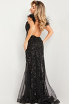 Jovani 22507 Embellished Mesh Sequin Sleeveless Fitted Dress