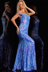 Jovani 23675 Jersey Off Shoulder Sweetheart Neck Long Dress