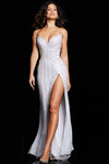 Jovani 24654 Mesh Sequin Embellished Strapless V-neck Gown