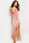 Jovani 26043 Embellished Plunging Neck Strapless Long Gown