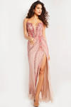 Jovani 26043 Embellished Plunging Neck Strapless Long Gown