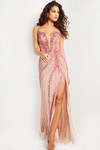 Jovani 26043 Embellished Plunging Neck Strapless Long Gown