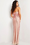 Jovani 26043 Embellished Plunging Neck Strapless Long Gown