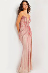 Jovani 26043 Embellished Plunging Neck Strapless Long Gown
