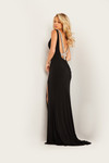 Jovani 26120 Jersey Criss Cross V-neck Sleeveless Long Dress