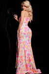 Jovani 26131 Sequins One Shoulder Sleeveless High Slit Dress