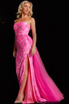 Jovani 26134 Embellished Straight Neck Strapless Long Dress