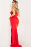 Jovani 26166 Asymmetric Strapless Neck Floor Length Dress