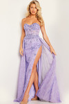 Jovani 26232 Tulle Embellished Strapless Floor Length Dress