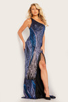Jovani 36377 Embellished Ayesmatrick Neck One Shoulder Dress
