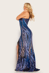 Jovani 36377 Embellished Ayesmatrick Neck One Shoulder Dress