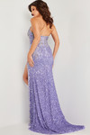 Jovani 36537 Embellished Mesh Sequin Strapless Fitted Dress