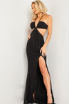 Jovani 36810 Beaded Net Sleeveless V-neck High Slit Dress