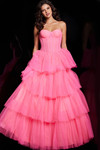 Jovani 37062 Tulle Corset Bodice Sleeveless A-line Ballgown
