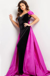 Jovani 37375 Velvet Taffeta Off Shoulder Sleeveless Dress