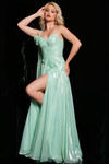 Jovani 37383 Metallic Sweetheart Neckline Sleeveless Dress