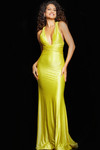 Jovani 37614 Jersey Plunging Neck Ruched Sleeveless Dress